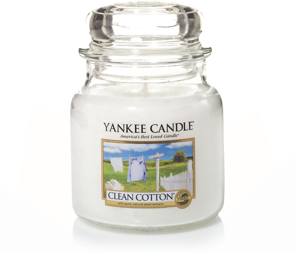Yankee Candle "Clean Cotton®" im mittleren Glas