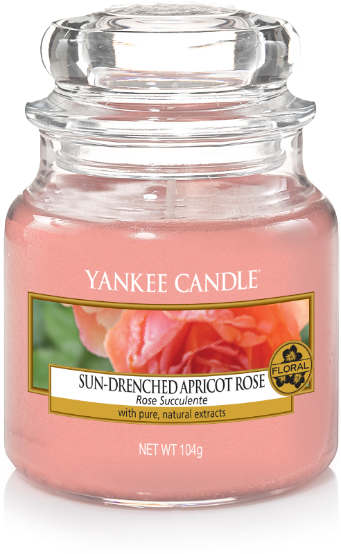 Yankee Candle "Sun-Drenched Apricot Rose" im kleinen Glas