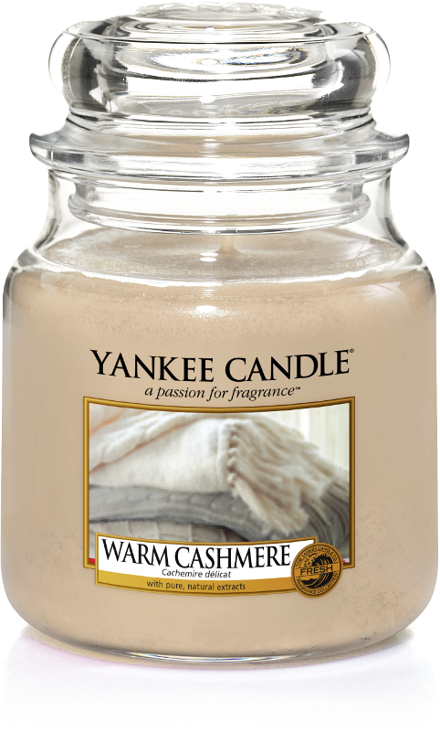 Yankee Candle "Warm Cashmere" im mittleren Glas