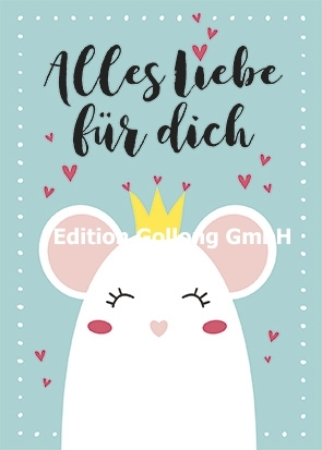 "Alles Liebe für dich" Postkarte mit Maus