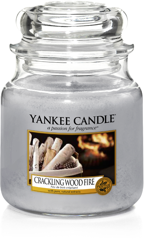 Yankee Candle "Crackling Wood Fire" im mittleren Glas