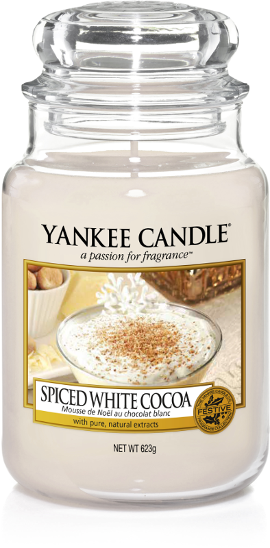 Yankee Candle "Spiced White Cocoa" im großen Glas