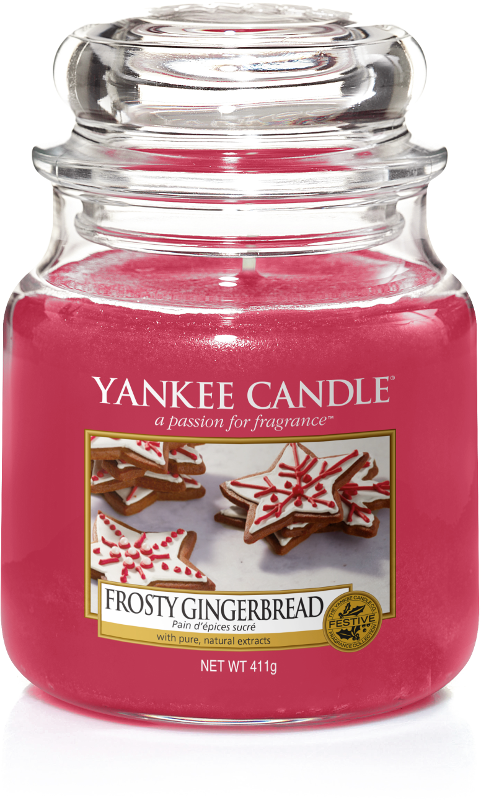 Yankee Candle "Frosty Gingerbread" im mittleren Glas