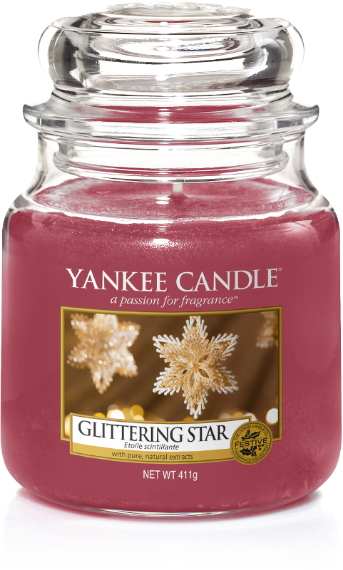 Yankee Candle "Glittering Star" im mittleren Glas