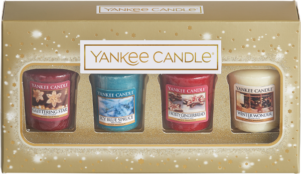 Yankee Candle Holiday Sparkle Geschenkset mit 4 Votivkerzen