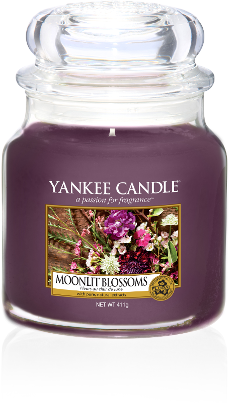 Yankee Candle "Moonlit Blossoms" im mittleren Glas
