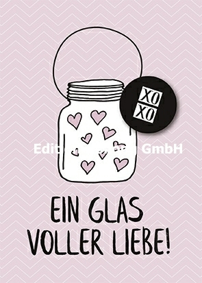 "Ein Glas voller Liebe!" Postkarte ♥