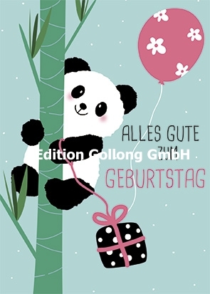 "Alles Gute zum Geburtstag" Postkarte mit Panda