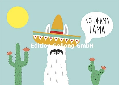 "No Drama Lama" Postkarte