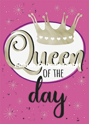 "Queen of the day" Postkarte mit Heißfolien-Veredelung ♕