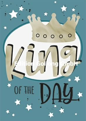 "King of the day" Postkarte mit Heißfolien-Veredelung ♛