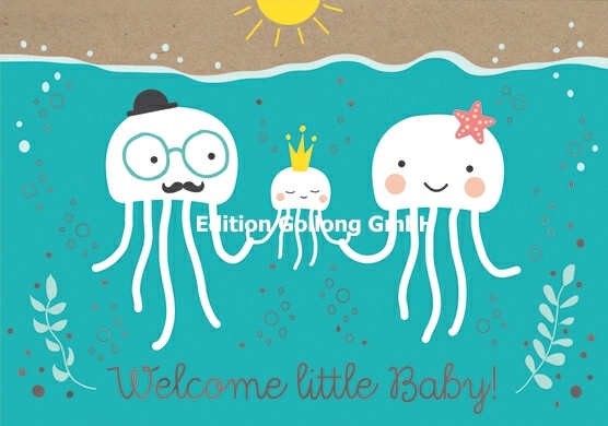 "Welcome little Baby!" Doppelkarte ♥