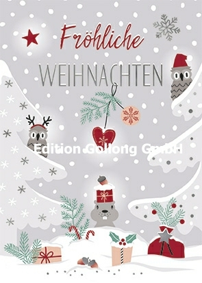 "Fröhliche Weihnachten" Postkarte