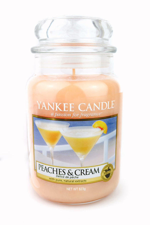Yankee Candle "Peaches & Cream" im großen Glas •USA Special•